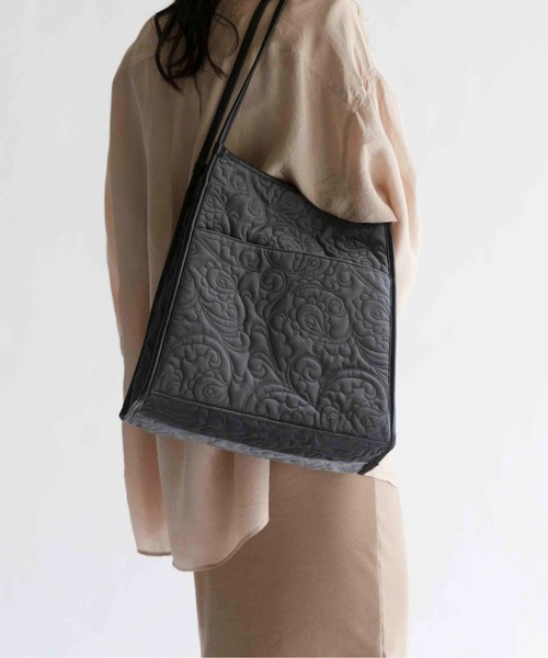 CONTROL FREAK（コントロールフリーク）の「CONTROL FREAK(コントロールフリーク)ベロアペイズリーキルトトート（トートバッグ・レディース・ベージュ/グレー/ブルー/グリーン・FREE）」の17枚目の写真