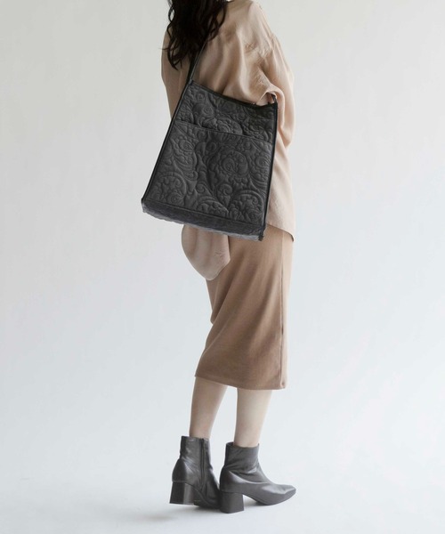 CONTROL FREAK（コントロールフリーク）の「CONTROL FREAK(コントロールフリーク)ベロアペイズリーキルトトート（トートバッグ・レディース・ベージュ/グレー/ブルー/グリーン・FREE）」の11枚目の写真