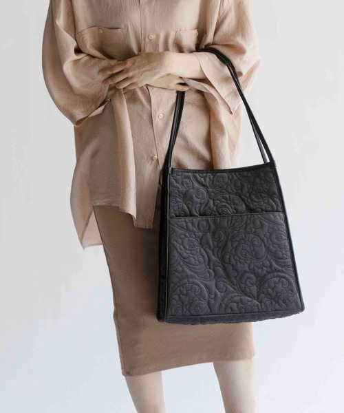 CONTROL FREAK（コントロールフリーク）の「CONTROL FREAK(コントロールフリーク)ベロアペイズリーキルトトート（トートバッグ・レディース・ベージュ/グレー/ブルー/グリーン・FREE）」の14枚目の写真