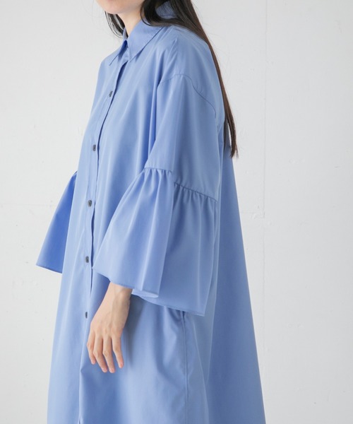 PYNページ yuw（ユウ）の「フレアスリーブシャツワンピース 157373（ワンピース