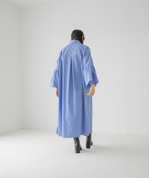 yuw（ユウ）の「フレアスリーブシャツワンピース 157373（ワンピース