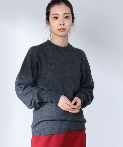 Demi-Luxe BEAMS（デミルクス ビームス）の「AK＋1 / シルク モヘヤ ニットプルオーバー（ニット/セーター・レディース・チャコールグレー/ベージュ/マスタード/ピンク・36/38）」の6枚目の写真