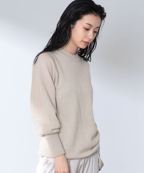 Demi-Luxe BEAMS（デミルクス ビームス）の「AK＋1 / シルク モヘヤ ニットプルオーバー（ニット/セーター・レディース・チャコールグレー/ベージュ/マスタード/ピンク・36/38）」の13枚目の写真