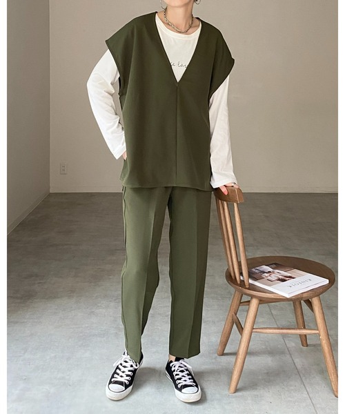 anzuBEIGE セットアップ ノーカラー ワイドパンツ サイズ違い 楽天市場】小さいサイズ 【カセットスーツ】ワイドパンツ