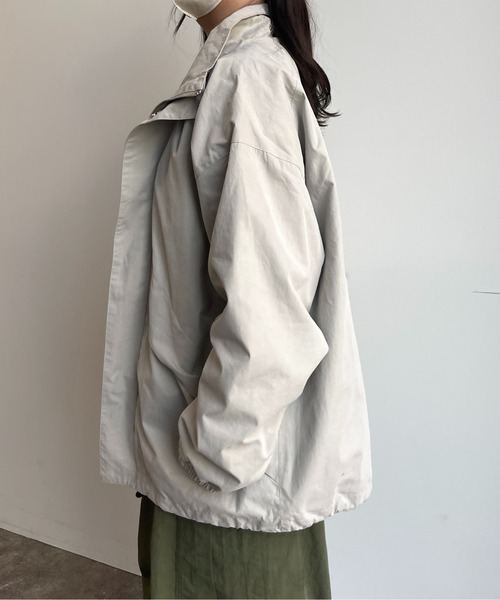 CPCM(シーピーシーエム)の「綿ナイロンフーデッドジャケット(ブルゾン・メンズ・アイボリー/チャコールグレー/カーキ・MEDIUM/LARGE)」の14枚目の写真