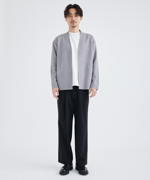 city（シティ）の「COMBI CARDIGAN/フェイクスウェードカーディガン（カーディガン/ボレロ・メンズ・ブラック/グレー・1/2/3）」の15枚目の写真