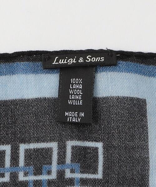 green label relaxing（グリーンレーベルリラクシング）の「＜Luigi & Sons＞W ジオメトリック ポケットチーフ（ポケットチーフ・メンズ・ダークブラウン/ネイビー・FREE）」の4枚目の写真