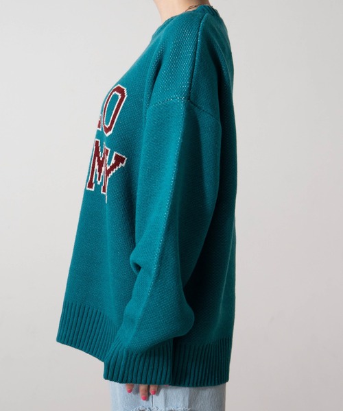 WEGO（ウィゴー）の「WEGO/ロゴジャガードニットプルオーバー（ニット/セーター・レディース・オフホワイト/ブルー系その他・FREE）」の15枚目の写真