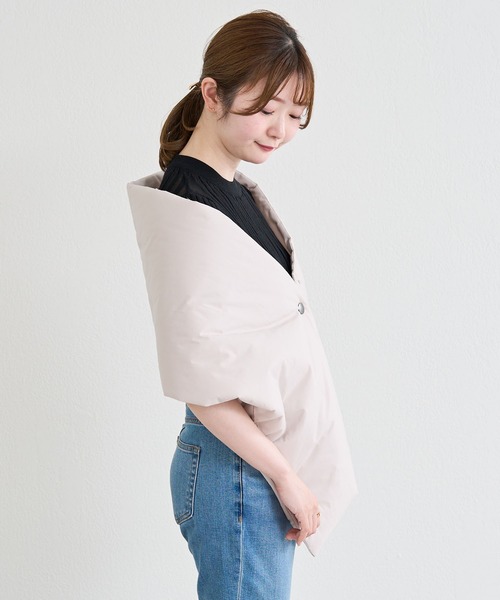russet(ラシット)の「ダウンストール(O-028)(ストール/ショール・レディース・ブラック/ベージュ/ブルー・FREE)」の22枚目の写真