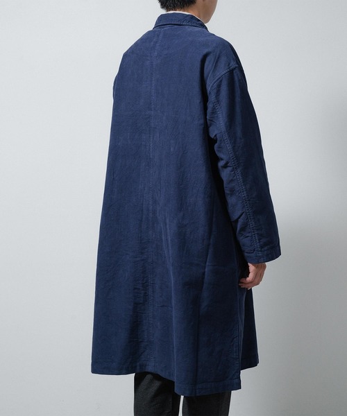 quadro（クオドロ）の「リクライドクロスアトリエコート（ステンカラーコート・メンズ・ネイビー/カーキ・MEDIUM）」の10枚目の写真