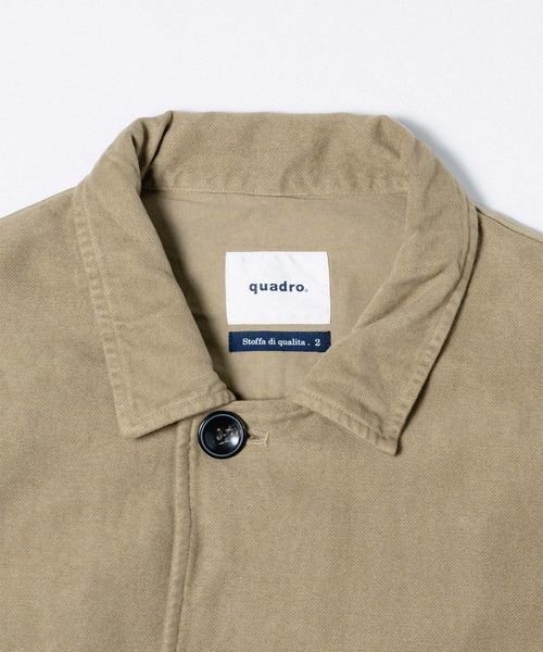 quadro（クオドロ）の「リクライドクロスアトリエコート（ステンカラーコート・メンズ・ネイビー/カーキ・MEDIUM）」の15枚目の写真