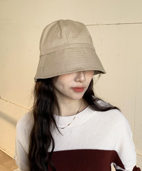 EPICKS（エピックス）の「ツイルカラーバケットハット（ハット・レディース・ブラック/アイボリー/ベージュ/ネイビー・F）」の4枚目の写真