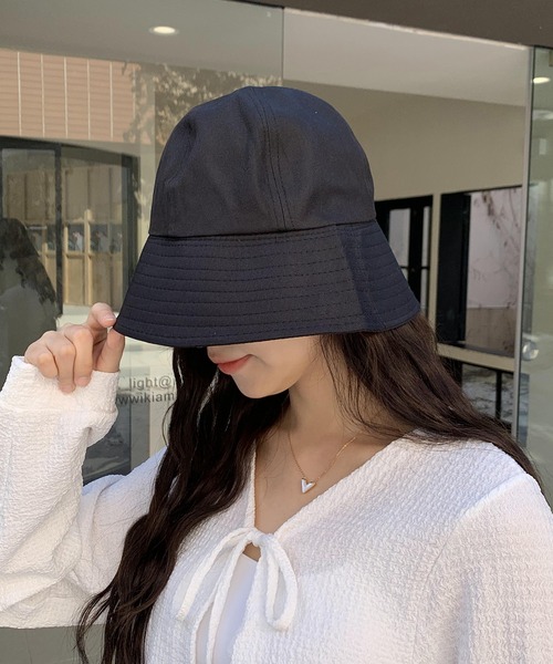 EPICKS（エピックス）の「ツイルカラーバケットハット（ハット・レディース・ブラック/アイボリー/ベージュ/ネイビー・F）」の3枚目の写真