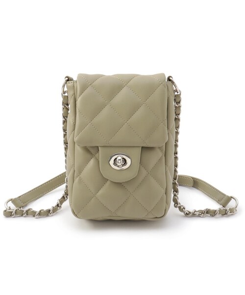 ITS'DEMO（イッツデモ）の「【WEB限定】縦型キルトミニショルダー（ショルダーバッグ・レディース・ブラック/オリーブ/アイボリー/キャメル・00）」の3枚目の写真