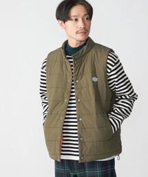 SHIPS（シップス）の「*SHIPS:〈撥水〉スタイリッシュ ロゴ ワッペン リップストップ ナイロン 中綿 ベスト（ダウンベスト）」