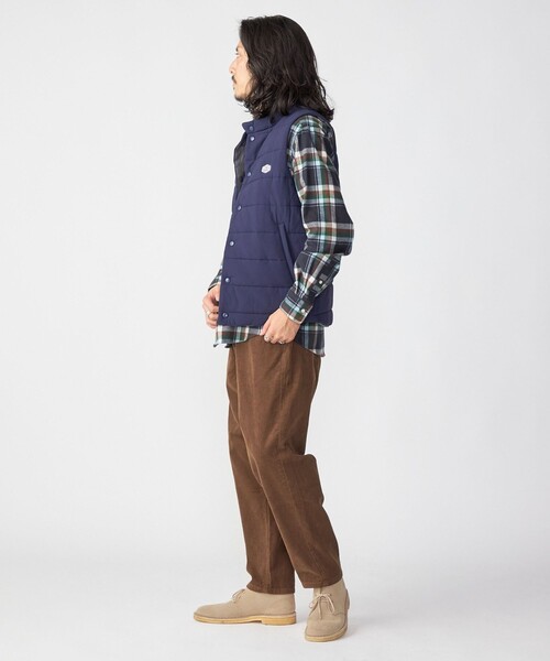 SHIPS（シップス）の「*SHIPS:〈撥水〉スタイリッシュ ロゴ ワッペン リップストップ ナイロン 中綿 ベスト（ダウンベスト・メンズ・ブラック/ネイビー/グレー/オリーブ・SMALL/MEDIUM/LARGE/X-LARGE）」の13枚目の写真