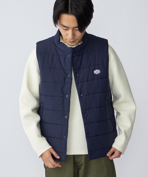 SHIPS（シップス）の「*SHIPS:〈撥水〉スタイリッシュ ロゴ ワッペン リップストップ ナイロン 中綿 ベスト（ダウンベスト・メンズ・ブラック/ネイビー/グレー/オリーブ・SMALL/MEDIUM/LARGE/X-LARGE）」の20枚目の写真