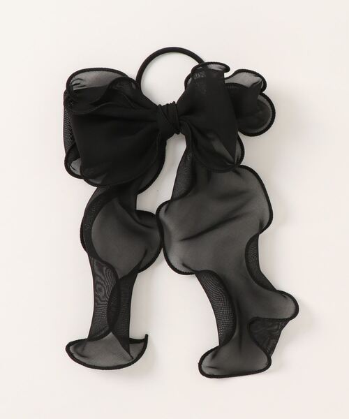 LOWRYS FARM（ローリーズファーム）の「リボンポニー　168213（ヘアゴム・レディース・ブラック/ブラウン/オフホワイト・FREE）」の6枚目の写真