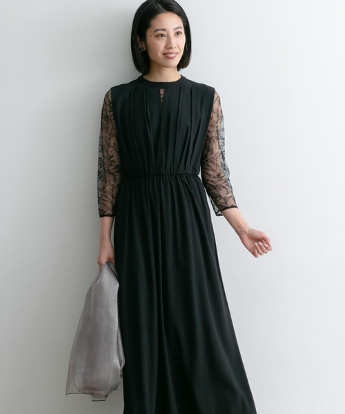 Chaco（チャコ）の「Chaco×ROSSO　2WAYロングギャザードレス（ワンピース・レディース・ブラック/グリーン・38）」の2枚目の写真