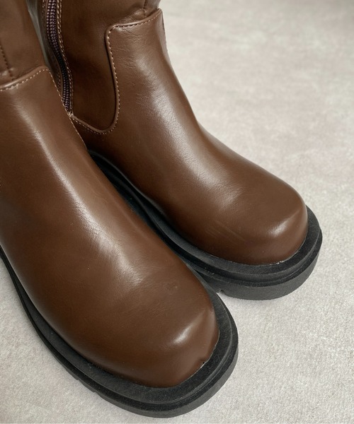 CPCM(シーピーシーエム)の「厚底ロングブーツ(ブーツ・レディース・ブラック/ダークブラウン・SMALL/MEDIUM/LARGE)」の17枚目の写真