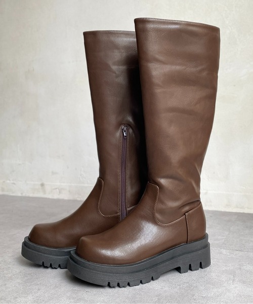 CPCM(シーピーシーエム)の「厚底ロングブーツ(ブーツ・レディース・ブラック/ダークブラウン・SMALL/MEDIUM/LARGE)」の19枚目の写真