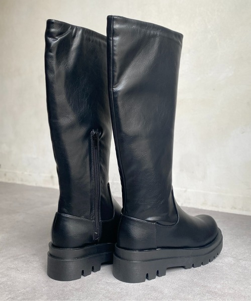 CPCM(シーピーシーエム)の「厚底ロングブーツ(ブーツ・レディース・ブラック/ダークブラウン・SMALL/MEDIUM/LARGE)」の22枚目の写真