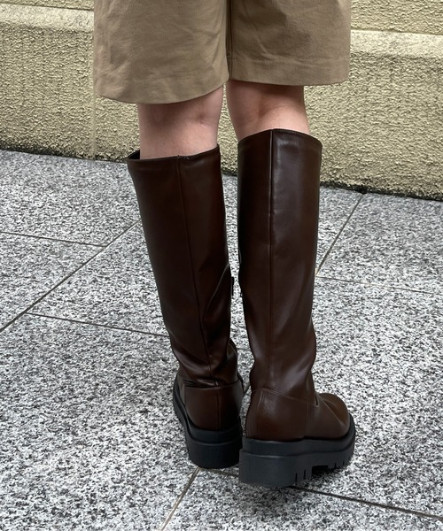 CPCM(シーピーシーエム)の「厚底ロングブーツ(ブーツ・レディース・ブラック/ダークブラウン・SMALL/MEDIUM/LARGE)」の8枚目の写真