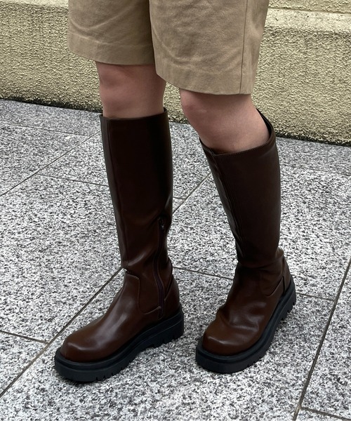 CPCM(シーピーシーエム)の「厚底ロングブーツ(ブーツ・レディース・ブラック/ダークブラウン・SMALL/MEDIUM/LARGE)」の11枚目の写真