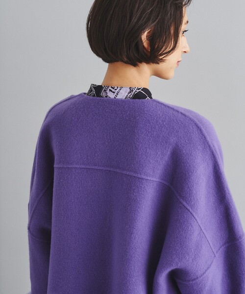 Diagram（ダイアグラム）の「リバーファーカフスポンチョ（ポンチョ・レディース・ホワイト/パープル・36）」の14枚目の写真