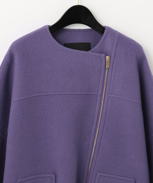 Diagram（ダイアグラム）の「リバーファーカフスポンチョ（ポンチョ・レディース・ホワイト/パープル・36）」の17枚目の写真