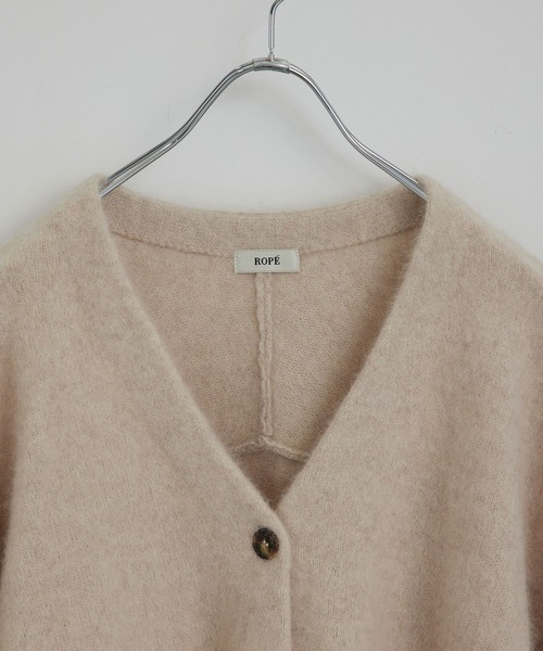 ROPE'（ロペ）の「チャイニーズラクーンウールVネックカーディガン（カーディガン/ボレロ・レディース・ダークブラウン/ターコイズブルー/ベージュ系その他2・38）」の6枚目の写真