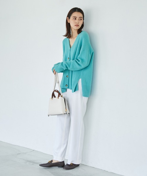 ROPE'（ロペ）の「チャイニーズラクーンウールVネックカーディガン（カーディガン/ボレロ・レディース・ダークブラウン/ターコイズブルー/ベージュ系その他2・38）」の15枚目の写真