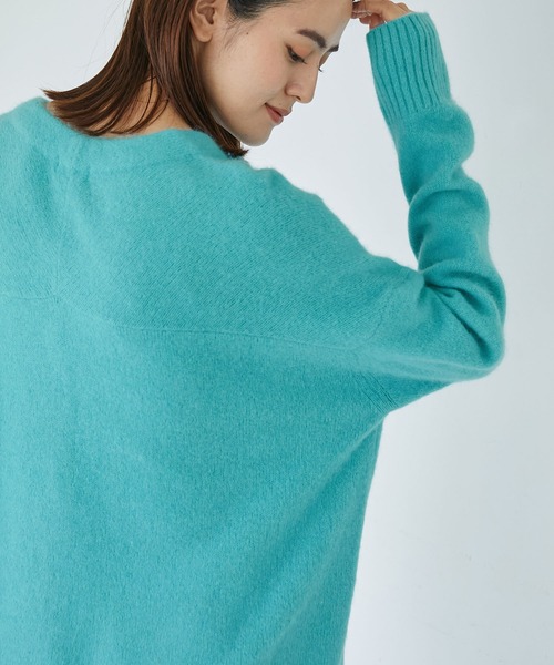 ROPE'（ロペ）の「チャイニーズラクーンウールVネックカーディガン（カーディガン/ボレロ・レディース・ダークブラウン/ターコイズブルー/ベージュ系その他2・38）」の16枚目の写真