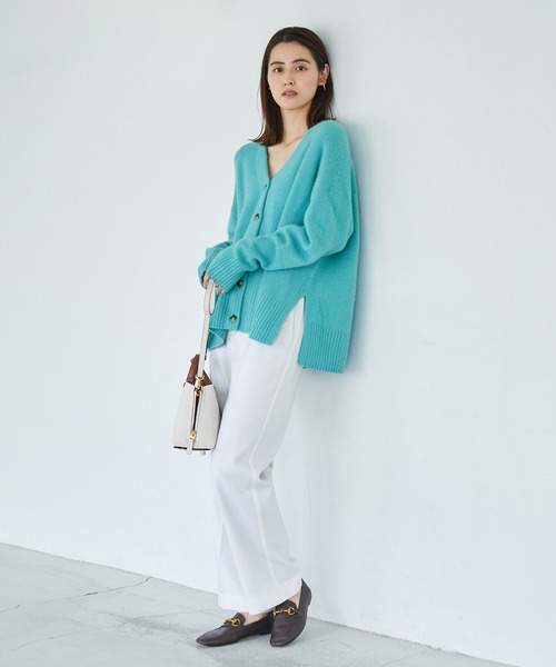 ROPE'（ロペ）の「チャイニーズラクーンウールVネックカーディガン（カーディガン/ボレロ・レディース・ダークブラウン/ターコイズブルー/ベージュ系その他2・38）」の18枚目の写真