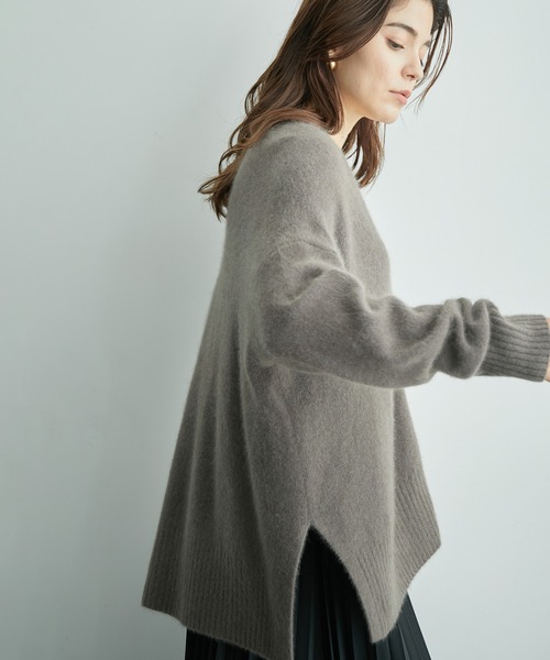 ROPE'（ロペ）の「チャイニーズラクーンウールVネックカーディガン（カーディガン/ボレロ・レディース・ダークブラウン/ターコイズブルー/ベージュ系その他2・38）」の19枚目の写真