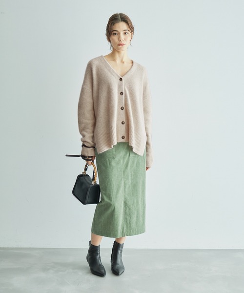 ROPE'（ロペ）の「チャイニーズラクーンウールVネックカーディガン（カーディガン/ボレロ・レディース・ダークブラウン/ターコイズブルー/ベージュ系その他2・38）」の21枚目の写真