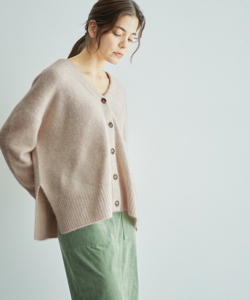 ROPE'（ロペ）の「チャイニーズラクーンウールVネックカーディガン（カーディガン/ボレロ・レディース・ダークブラウン/ターコイズブルー/ベージュ系その他2・38）」の22枚目の写真