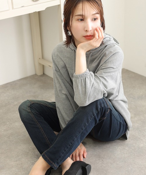 ElegChic(エレグシック)の「ウエストリブデニムサルエルパンツ(デニムパンツ・レディース・ネイビー/ワンウォッシュ/ブルー・L/XL/3L/4L/M)」の1枚目の写真