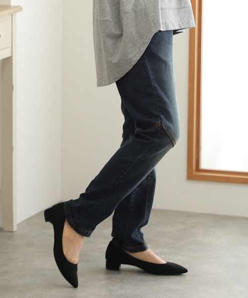 ElegChic(エレグシック)の「ウエストリブデニムサルエルパンツ(デニムパンツ・レディース・ネイビー/ワンウォッシュ/ブルー・L/XL/3L/4L/M)」の9枚目の写真