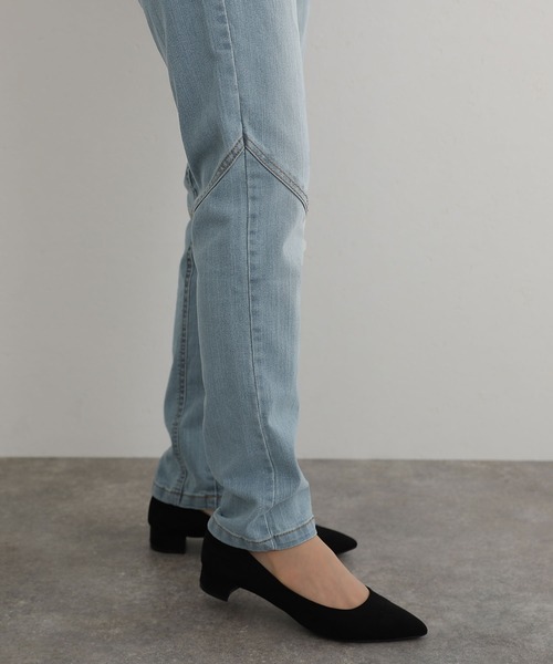 ElegChic(エレグシック)の「ウエストリブデニムサルエルパンツ(デニムパンツ・レディース・ネイビー/ワンウォッシュ/ブルー・L/XL/3L/4L/M)」の19枚目の写真