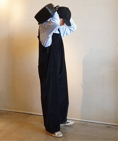 【journal standard Luxe】コーデュロイサロペット　黒 JOURNAL STANDARD LUXE（ジャーナルスタンダード ラックス）の