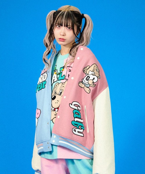 GALFY(ガルフィー)の「【GALFY/ガルフィー】クレイジーわんわん大学ジャケット/スタジャン(スタジャン・メンズ・グリーン系その他/ブルー系その他/ブラック×レッド・L/XL)」の10枚目の写真