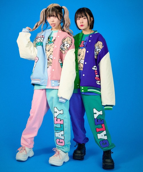 GALFY(ガルフィー)の「【GALFY/ガルフィー】クレイジーわんわん大学ジャケット/スタジャン(スタジャン・メンズ・グリーン系その他/ブルー系その他/ブラック×レッド・L/XL)」の4枚目の写真