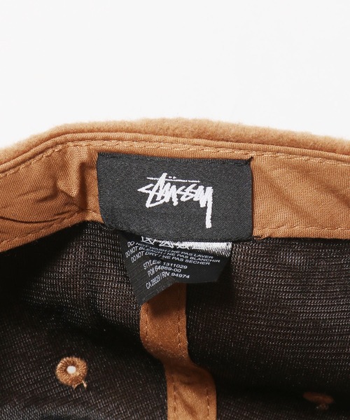 STUSSY キャップ ウール 刺繍ロゴ ブラウン STUSSY/ステューシー Fuzzy Wool Big Logo Low Pro Cap キャップ