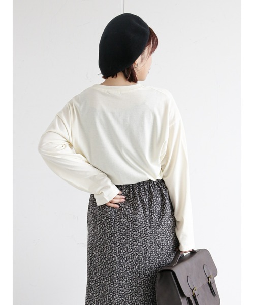 ehka sopo（エヘカソポ）の「サークルロゴプリントロンT（Tシャツ/カットソー・レディース・グレー/ブラック/オフホワイト/キナリ・ﾌﾘ-）」の13枚目の写真