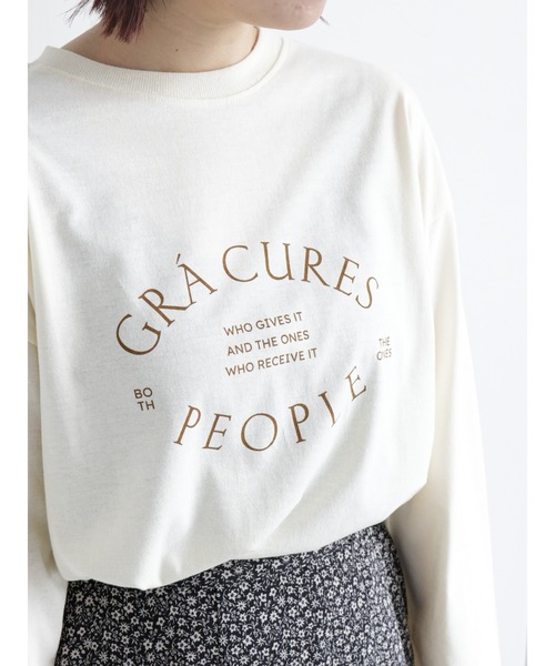 ehka sopo（エヘカソポ）の「サークルロゴプリントロンT（Tシャツ/カットソー・レディース・グレー/ブラック/オフホワイト/キナリ・ﾌﾘ-）」の14枚目の写真