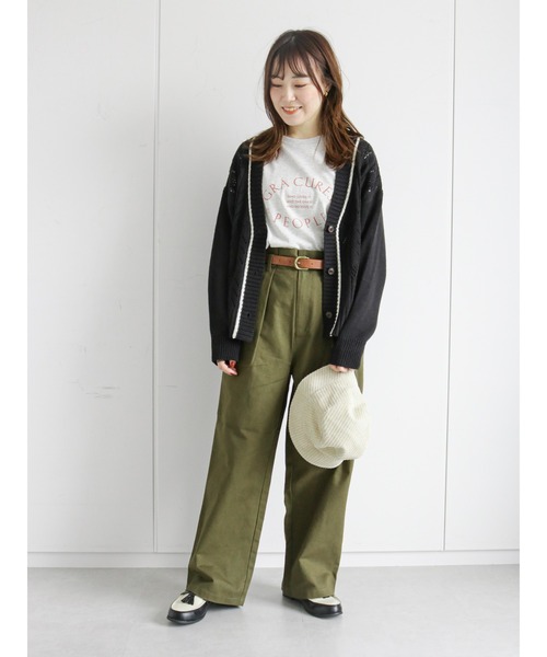 ehka sopo（エヘカソポ）の「サークルロゴプリントロンT（Tシャツ/カットソー・レディース・グレー/ブラック/オフホワイト/キナリ・ﾌﾘ-）」の15枚目の写真