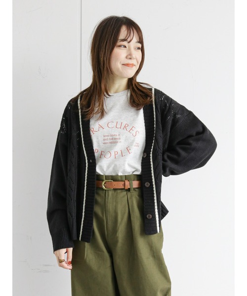 ehka sopo（エヘカソポ）の「サークルロゴプリントロンT（Tシャツ/カットソー・レディース・グレー/ブラック/オフホワイト/キナリ・ﾌﾘ-）」の17枚目の写真