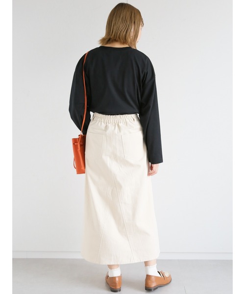 ehka sopo（エヘカソポ）の「サークルロゴプリントロンT（Tシャツ/カットソー・レディース・グレー/ブラック/オフホワイト/キナリ・ﾌﾘ-）」の22枚目の写真