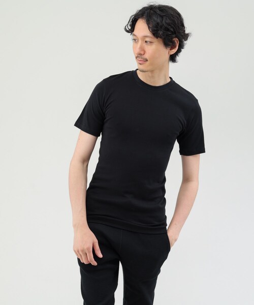 TAKEO KIKUCHI(タケオキクチ)の「【MADE IN JAPAN】ベーシック 半袖クルーネック Tシャツ(ルームウェア/パジャマ・メンズ・ホワイト/ライトグレー/ブラック・02/03)」の3枚目の写真